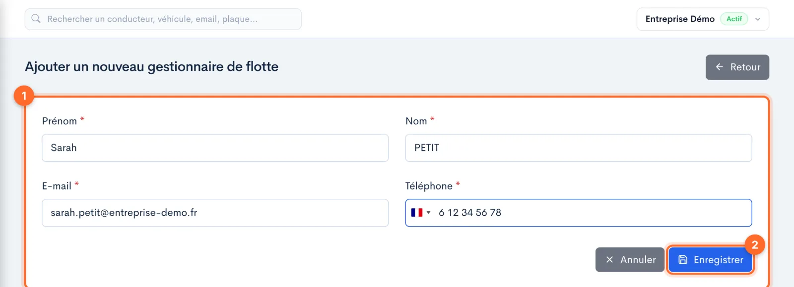 Ajout d'un gestionnaire de flotte